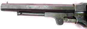 LEFT SIDE VIEW - BARREL, LOADING LEVER & FRONT OF FRAME